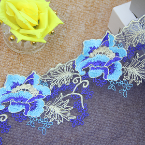 Sang trọng đính cườm Ren Vải đầy màu sắc thêu ren thời trang biên giới ren váy cưới ren vải chất lượng cao Hoa Ren - Product Image 3