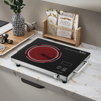 Induction à feu élevé infrarouge en verre céramique haute puissance pour cuisinière infrarouge domestique en plastique Hotpot Source électrique domestique