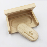Usb Flash Drive kustom kayu, dengan kotak 128gb 64gb 32gb 16gb 8gb 4gb Pen Drive Usb dengan logo U Disk