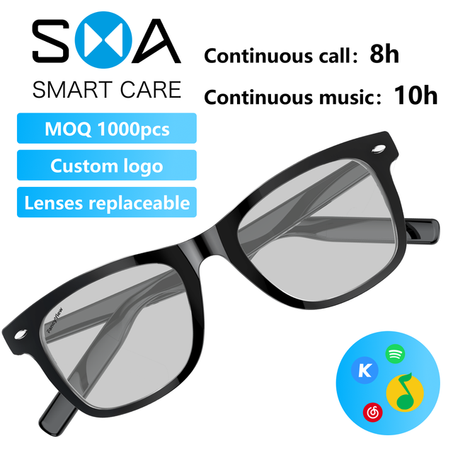 OEM/ODM Custom Desgin Smart Glasses with Dual Camera & AR Navigation for Live Streaming AI Translation Notifications