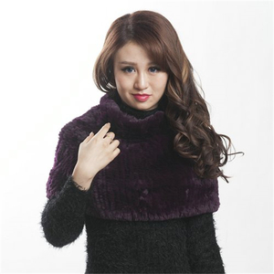 Ladies Bất Rex Thỏ Đàn Hồi Lông Snood Khăn Choàng Khăn Quàng Dệt Kim Lông Thỏ Snood Dệt Kim Rex Thỏ Snood - Product Image 2