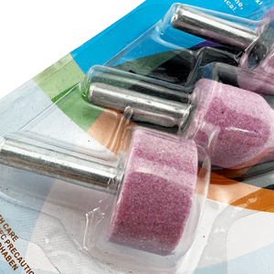 3-teiliges Montiertes Schleifstein-Set Rosa Aluminiumoxid 6MM Schaft für Elektrowerkzeug-Zubehör Rotationswerkzeug-Bits Metallpolieren - Product Image 5