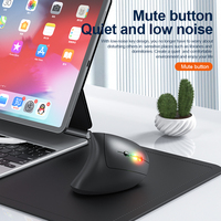 Souris verticale ergonomique sans fil rechargeable OEM 6D Mini LED double mode pour droitier 1600 DPI pour ordinateur portable – Vente chaude, stock usine