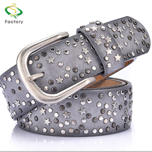Fábrica de Metal hechos a mano pendientes de cuero dividido con revestimiento de Pu cinturón de mujeres - Product Image 3