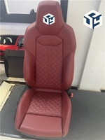 Sièges baquet de luxe sport racing pour voiture, avec panneau en fibre de carbone personnalisé et revêtement en cuir, version améliorée RS pour Audi A3 A4 A5 A6 A7 Q3 Q5 Q7 Q8