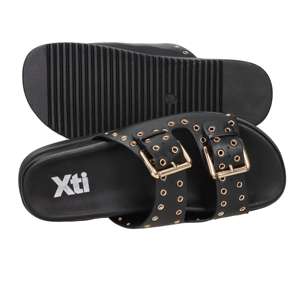 Xti Women's Black <b>Slide</b> Sandals 2 Cm Heel Size 40 Flat <b>Slip</b>-On Shoes - Product Image 6