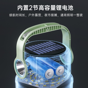 YIHAN LED Outdoor Aluminum Lantern 5000K COB IP65 Remote Control Dimmable Garden Lighting 14.3cm <b>Portable</b> Solar Light CE - Product Image 4