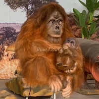 Modèle d'orang-outan animatronique pour parc animalier intérieur, simulation d'animaux
