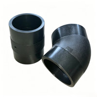 Coude haute pression à 45 degrés de 225 mm, coude à 45 degrés pour l'industrie chimique, moulage noir foncé