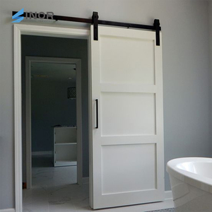 Space Saving Design Perfect for Limited Space Improves Room Utilization Practical Solid Wood <b>Barn</b> <b>Door</b> for Home - Product Image 2