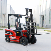 Nouveau chariot élévateur électrique de 2 tonnes avec batterie au plomb-acide et pneus pleins, fonctionnement assis, fabrication à Hebei, Chine