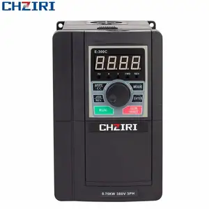 CHZIRI Inverter drive Ac frekuensi variabel, tiga fase 0,75 kW 380v produsen Tiongkok vfd untuk perawatan air