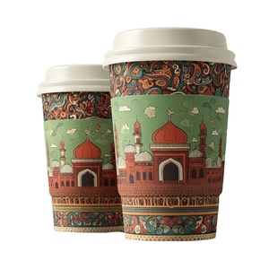 Gobelets à café à double paroi en PLA enduit Limonpack personnalisables de 8 oz et 10 oz avec couvercle, écologiques, jetables, pour tequila, vin, impression sérigraphique - Product Image 1