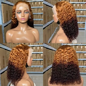 Parrucche da donna con onda corta effetto <span class=keywords><strong>acqua</strong></span> 13x4, nere, di grado 12A, 100% capelli umani, con lavorazione Spotlight Processing - Product Image 4
