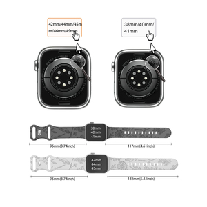 Ultra 49mm di lusso morbido Silicone da donna piccolo dente di leone floreale cinturino traspirante per <span class=keywords><strong>Apple</strong></span> <span class=keywords><strong>Watch</strong></span> serie 10 9 8 <span class=keywords><strong>SE</strong></span> - Product Image 3