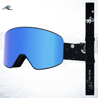 Nouvelles Lunettes de Sport Magnétiques Cylindriques Double Couche Anti-Buée Protection UV400 Anti-Neige Résistantes à l'Eau Légères Sans Monture