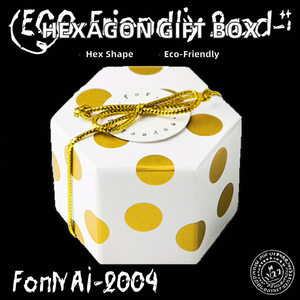 Cajas de Regalo Hexagonales Doradas con Diseño de Rayas de Dibujos Animados, Pequeñas Cajas de Cartón para <span class=keywords><strong>Chocolate</strong></span> y Velas, Venta al Por Mayor - Product Image 2