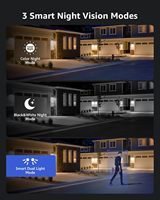 Cámara de Seguridad IP PoE Tipo Torreta para Exteriores, Color Negro, IA, 4K, 8MP, Visión Nocturna en Color, Luz Híbrida Inteligente, Audio Bidireccional, Micrófono y Altavoz