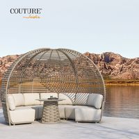 Ensemble de meubles de jardin pour hôtel, canapé de jardin en tissu, chaise longue de patio, ensembles de jardin complets