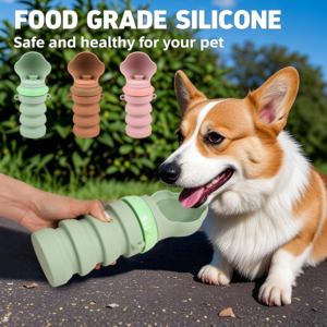 Bouteille d'eau portable <span class=keywords><strong>de</strong></span> haute qualité pour animaux <span class=keywords><strong>de</strong></span> compagnie, <span class=keywords><strong>de</strong></span> qualité alimentaire, pour l'extérieur, gourde pliable en silicone pour <span class=keywords><strong>chien</strong></span>, sûre pour les promenades - Product Image 4