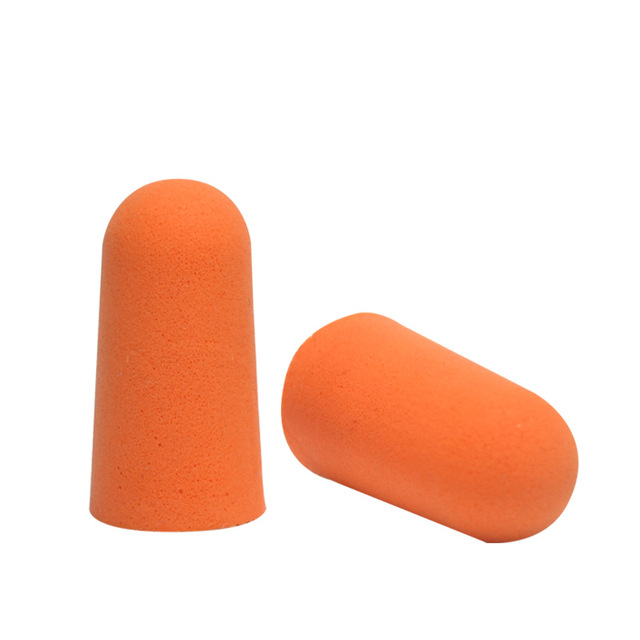 Construction Industrial Safety Hearing Protection PU Orange Noise Canceling Disposable Foam Ear Plugs 38dB