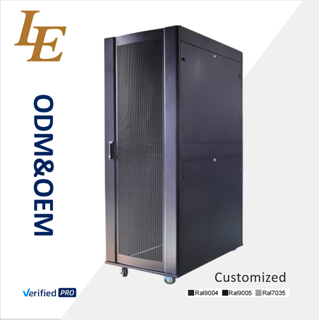 Data Centre Rack 42U 19" Standard Floor Standing Cabinet with Cable Management and Fan SPCC Cold Rolled Steel in Stock