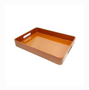 Bandeja de Servir con Acabado Brillante, Elegantes Platos de Madera para Comida y Bebidas, para Decoración de Sala de Estar, Sofá y Mesa de Centro - Product Image 6