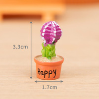 Nouvelle Offre : Ornements en Résine à Dos Plat en Forme de Mini Cactus et Succulentes de Dessin Animé, Petites Plantes en Pot, Pendentifs pour la Fabrication de Bijoux Faits Main