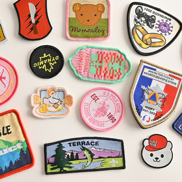 Handmade Woven Embroidery Patches for Jackets-Custom Iron Backing Sew-On Fabric Patches