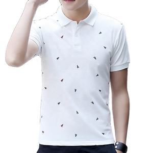 เสื้อยืดแขนสั้นสำหรับเสื้อโปโลผ้าคอตตอนพิมพ์ลายจุดแห้งเร็วสไตล์ลำลองพิมพ์ลายจุด100% ตามสั่ง - Product Image 1