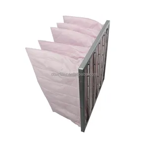 advanced technology China wholesale Synthetic Fiber pocket medium efficiency low resistance large air volume filter