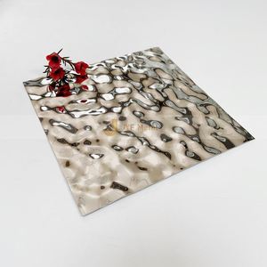 LL259 Modern 304 PVD Color Black <b>Mirror</b> Water Ripple Decorative Stainless Steel Metal Ceiling Decoration <b>Sheet</b> Cladding Panels - Product Image 6