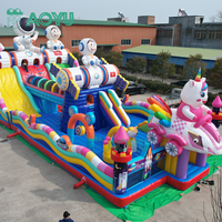 Château gonflable multicolore commercial Ceyu avec souffleur, trampoline et aire de jeux pour enfants