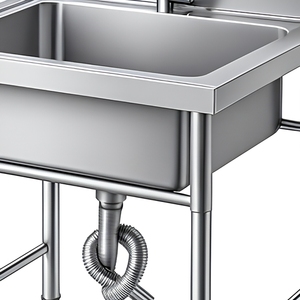 Fregadero Comercial de Acero Inoxidable Resistente Personalizable con Grifo Cromado Independiente para Restaurantes y Hoteles - Product Image 3