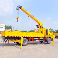 Grue mobile mini-camion de 3, 5, 8, 10 et 16 tonnes, grue hydraulique à flèche télescopique montée sur camion