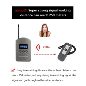 Système audio sans fil pour <span class=keywords><strong>guide</strong></span> <span class=keywords><strong>touristique</strong></span>, émetteur-récepteur portable UHF longue portée, pour musée, usine, visite - Product Image 2