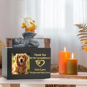 Urna Conmemorativa para Mascotas de Madera Maciza Ecológica, Clásica, Personalizada con Grabado y Marco para Fotos, Caja de Recuerdos Hecha a Mano para <span class=keywords><strong>Perros</strong></span> y Gatos - Product Image 4