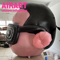 Tête humaine géante gonflable, visage imprimé personnalisé, PVC, forme de tête de dessin animé 3D, ballon