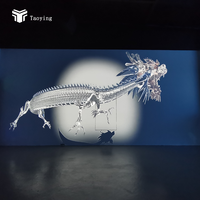 Affichage numérique interactif 360°, projection immersive, mur de projection, intérieur