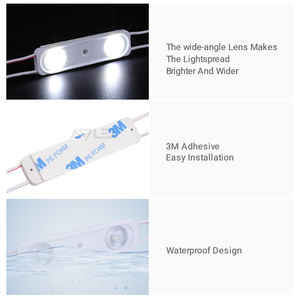 Module LED d'injection SMD 2835 blanc 12V 1,5W pour lettres rétroéclairées, homologué UL, garantie 5 ans, angle de faisceau 180°, 72*18mm, extérieur. - Product Image 2