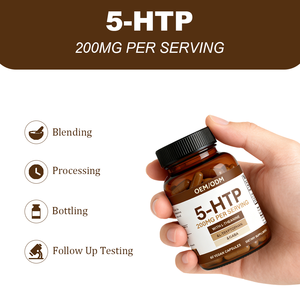 5-HTP 200mg Vegan Kapsüller - L-Theanine, L-Tryptophan ve GABA İçeren - 60 Kapsül OEM/ODM Mevcut - Product Image 4