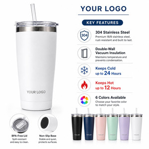 Custom Logo 30oz Slim Vacuum Tumbler Stainless Steel Insulated Travel Mug Reusable Coffee <b>Cup</b> with Straw for Hot Cold Drinks - Product Image 4