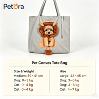 Sac de transport pour animaux de compagnie Petora en toile confortable, design à tête en extérieur, pour les voyages de courte distance et les sorties quotidiennes décontractées