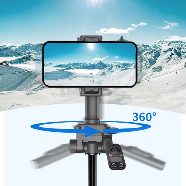 C06 1.83M Handle Detachable Design Balanced and Stable Shooting Multifunctional Expansion of the Metal Tripod Selfie Stick