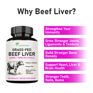 Premium Custom Halal Grass-Fed Beef Liver Capsules Immune Support Energy <b>Supplements</b> Promote Radiant Skin Capsules - Product Image 4