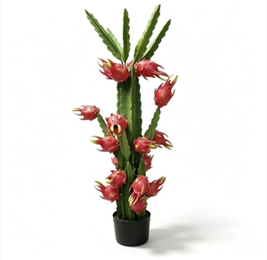 <span class=keywords><strong>Arbre</strong></span> artificiel réaliste de pitaya (<span class=keywords><strong>fruit</strong></span> du <span class=keywords><strong>dragon</strong></span>) en gros, plante tropicale décorative pour aménagement intérieur et extérieur - Product Image 1