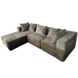 <strong>Luxury</strong> Modern <strong>L</strong>-<strong>Shape</strong> Sectional Sofa Set Canape Compression Modular Sofas Convertible Velvet Long Combination <strong>Couch</strong> for Living - Product Image 2