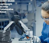 Robot collaboratif Dobot MG400 compatible avec Robotiq, OnRobot RG6, pince SCHUNK, manipulateur de bureau, chargement, empilage, prélèvement, manipulation