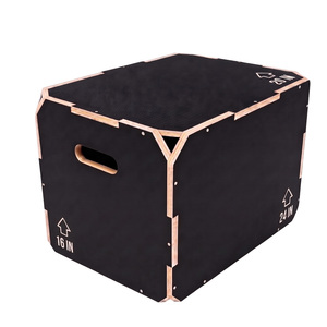 EIGFOH España en Stock: Caja Pliométrica de Madera de 3 Lados, Plataforma de Salto Duradera Antideslizante para Entrenamiento en Casa y Desarrollo Muscular - Product Image 5