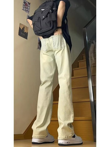 Jeans pour hommes à ourlet végétal, coupe décontractée, motif <span class=keywords><strong>Hibiscus</strong></span>, en denim, vente en gros - Product Image 3